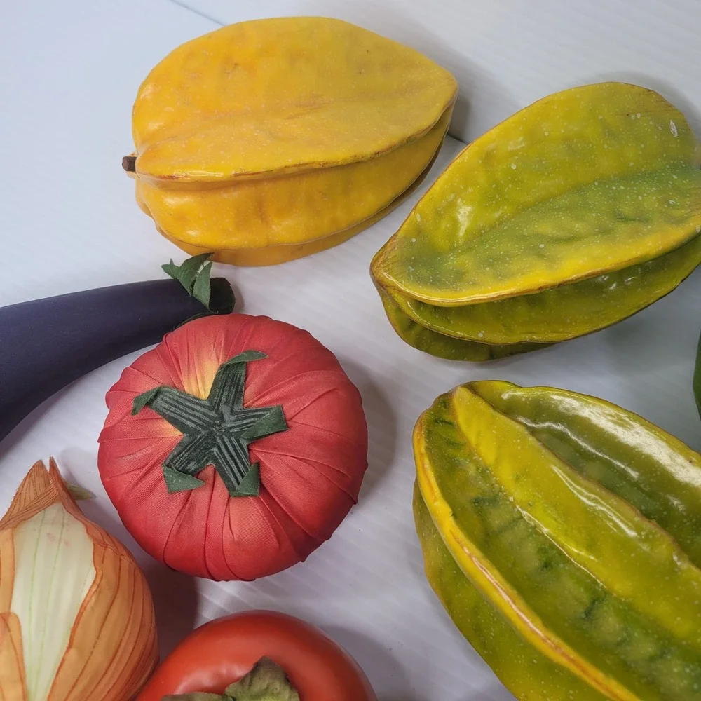Faux Fruit and Vegetable Assortment Home Decor Mixed Lot Realistic Prop